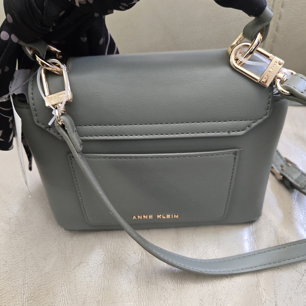 Anne Klein Purse Olive Green Andie Top Handle Crossbody 6" X 7.5" X 3 1/2" - Picture 4 of 16